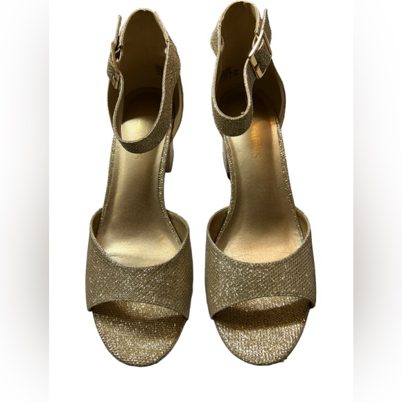 DREAM PAIRS Women's Fashion Dress Low Heel CHUNKLE GOLD/GLITTER Size 10 NIB - Picture 12 of 13